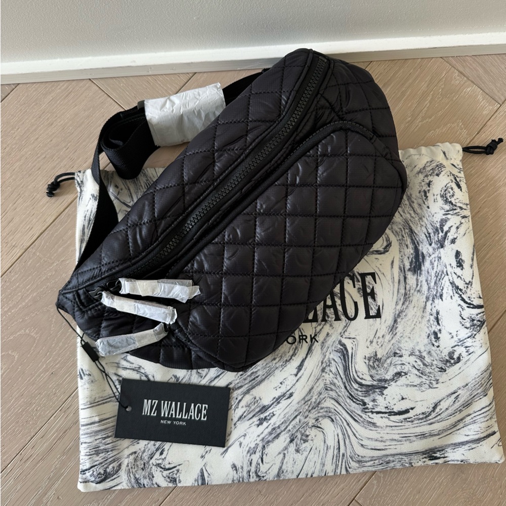 MZ Wallace Dark Quilted Crossbody Bag